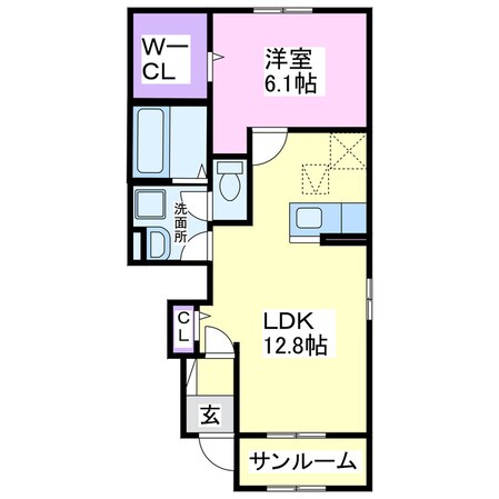 パッシィオーネ　Wの物件間取画像